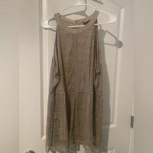 Torrid high neck peplum lace top